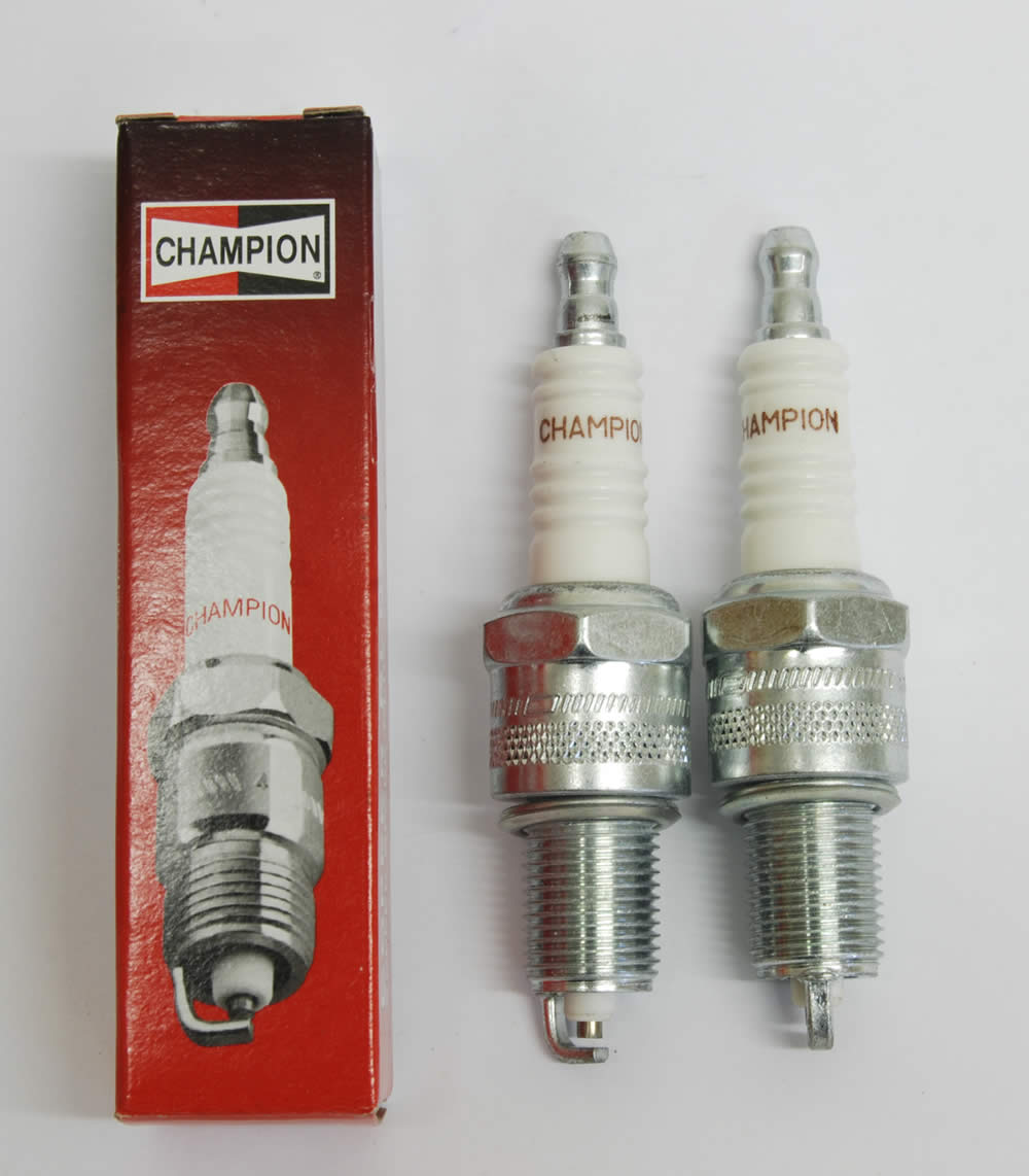 Champion Copper Plus Spark Plug (404) RN12YC Pair - Ignitions &amp; Coils - - American Made Parts for Harley Davidson Motorcycles