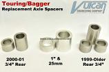Stock Replacement Axle Spacer Sets for Touring Models Stock Replacement Axle Spacer Sets for Touring Models