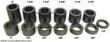 Axle Spacer Set for 25mm or 1" Axle- Black Anodized