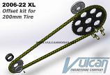 Sportster Chain Conversion Kit for 200mm Tire, 2006-22 Sportster Chain Conversion Kit for 200mm Tire, 2006-22